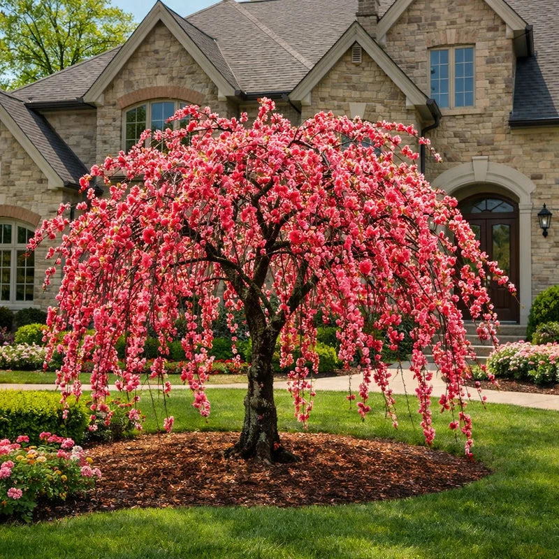 Prunus Persica ‘Crimson Cascade’ (Crimson Cascade Weeping Peach)