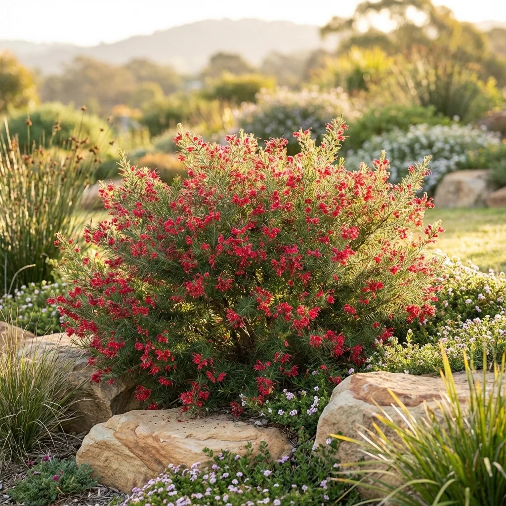 Grevillea Rosmarinifolia ‘H16’ CRIMSON VILLEA™ (Crimson Villea Grevillea)