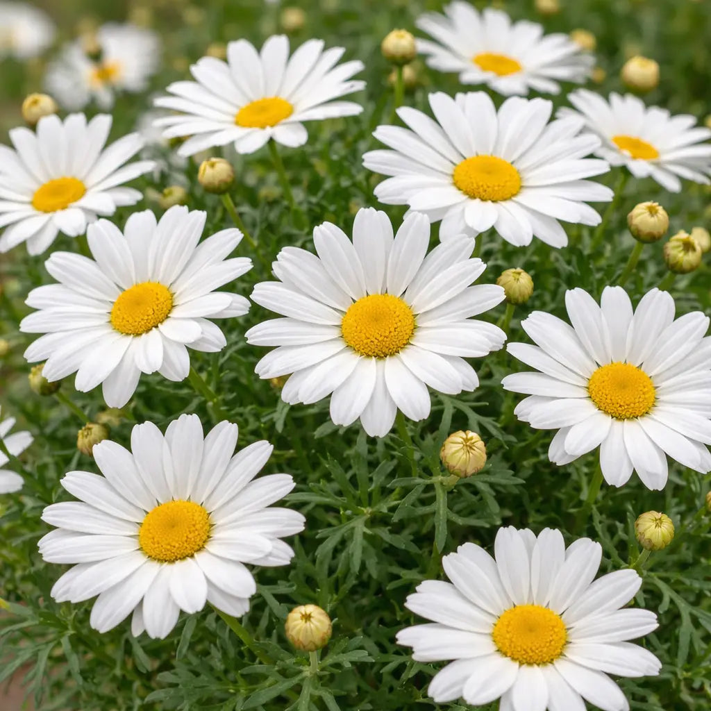 Argyranthemum Frutescens 'Madeira White Single' (Marguerite Daisy)