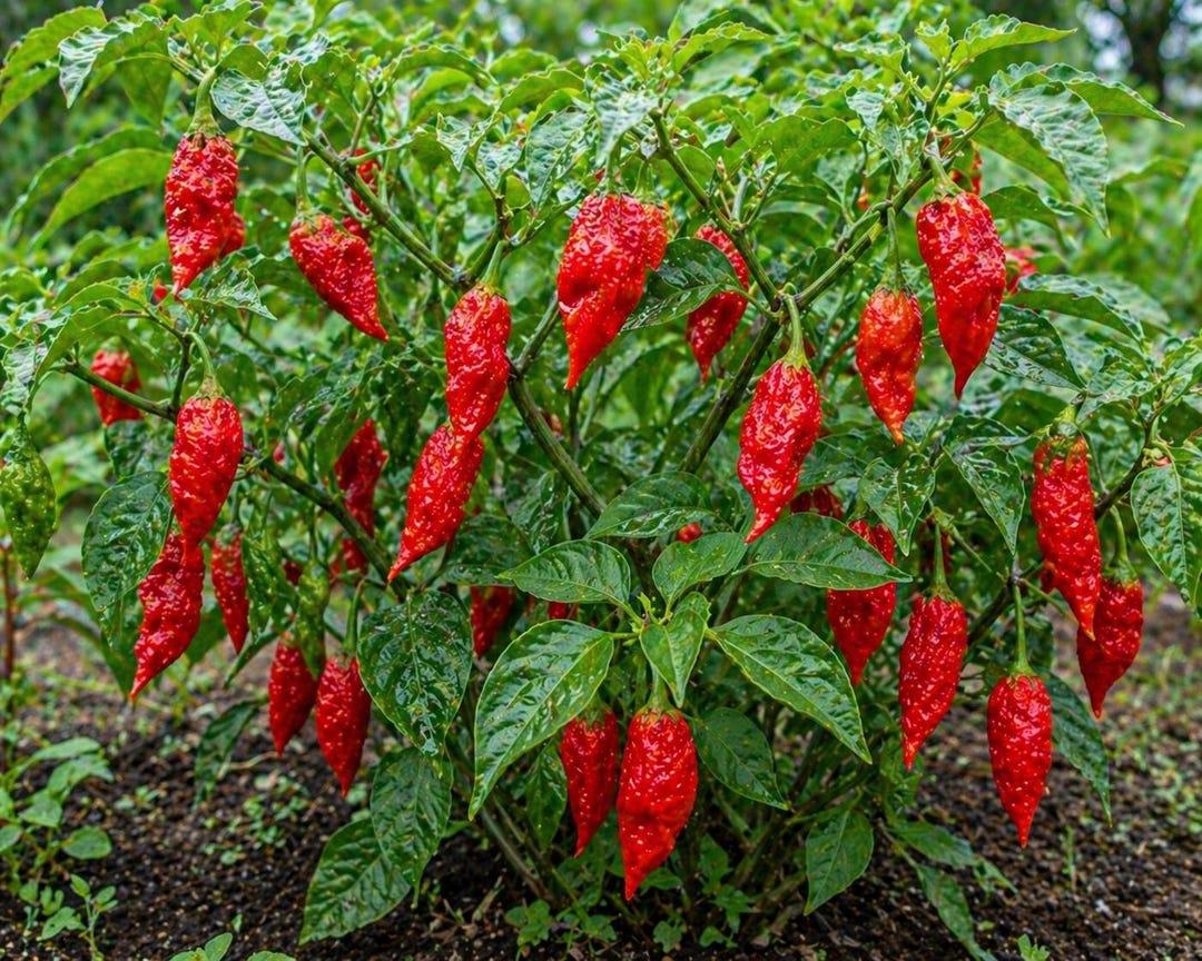 Capsicum Chinense 'Bhut Jolokia' (Red Jolokia Chilli)