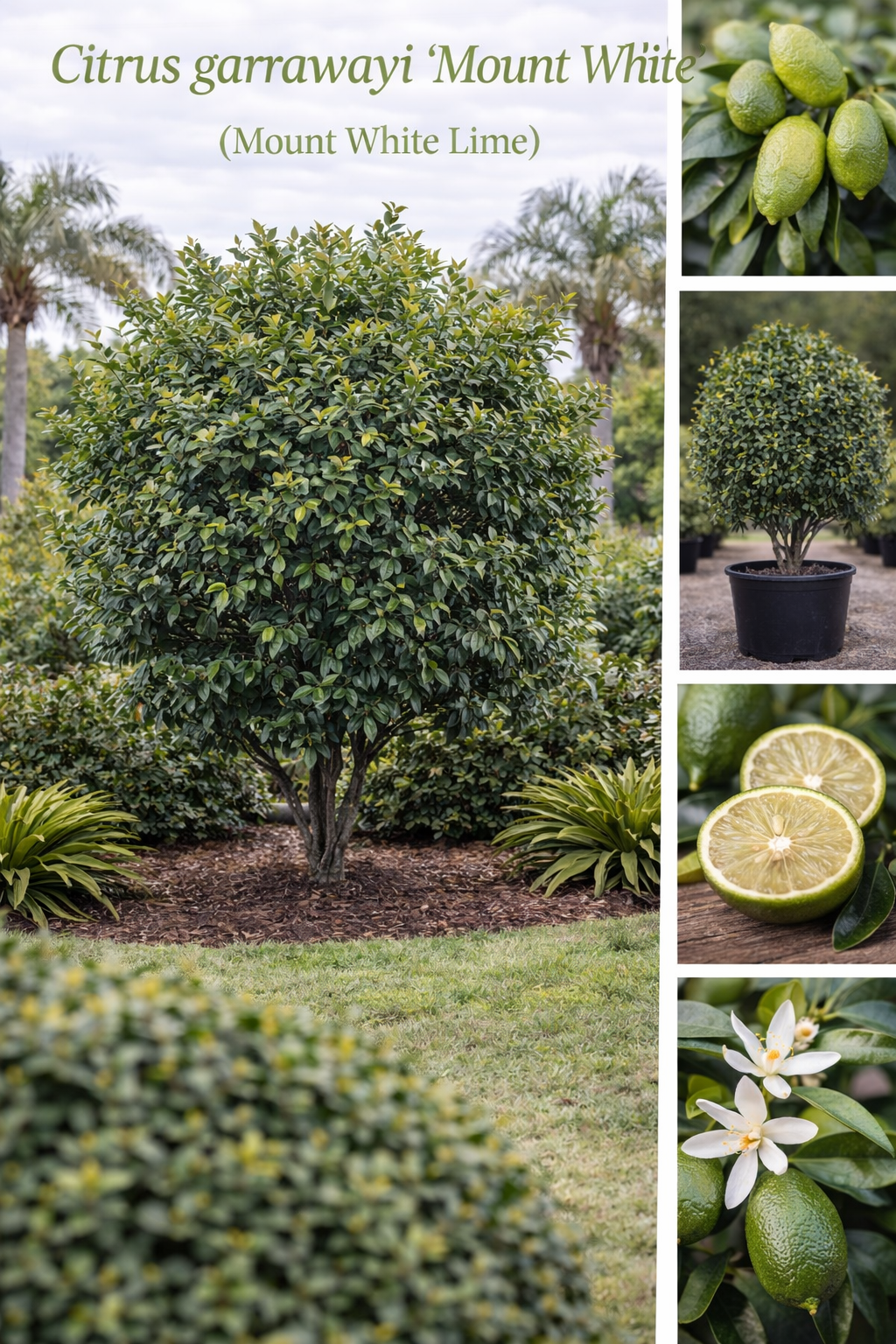 Citrus garrawayi ‘Mount White’ (Mount White Lime)