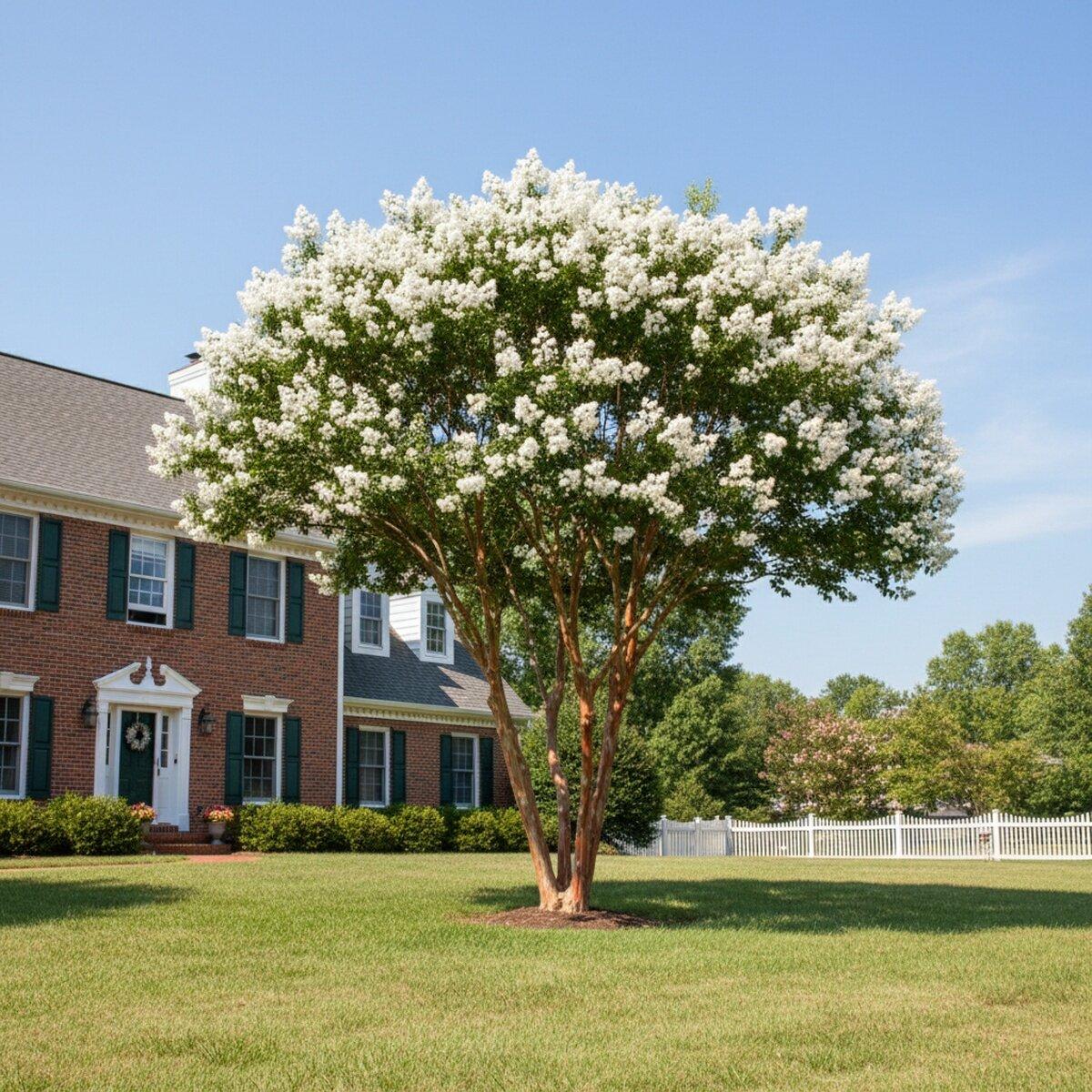 Lagerstroemia ‘Natchez’ (White Crepe Myrtle)