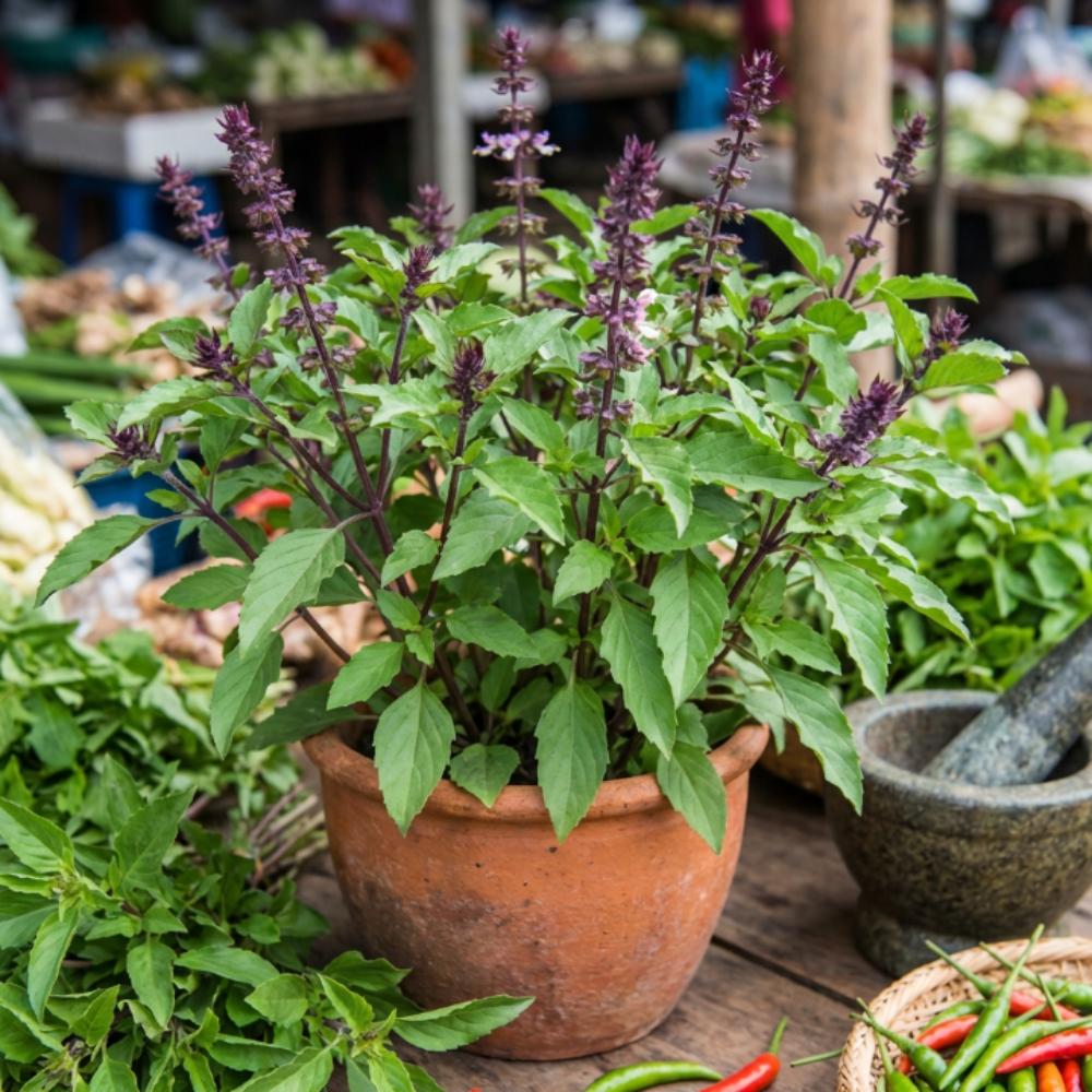Ocimum Basilicum Var. Thyrsiflora (Thai Basil)