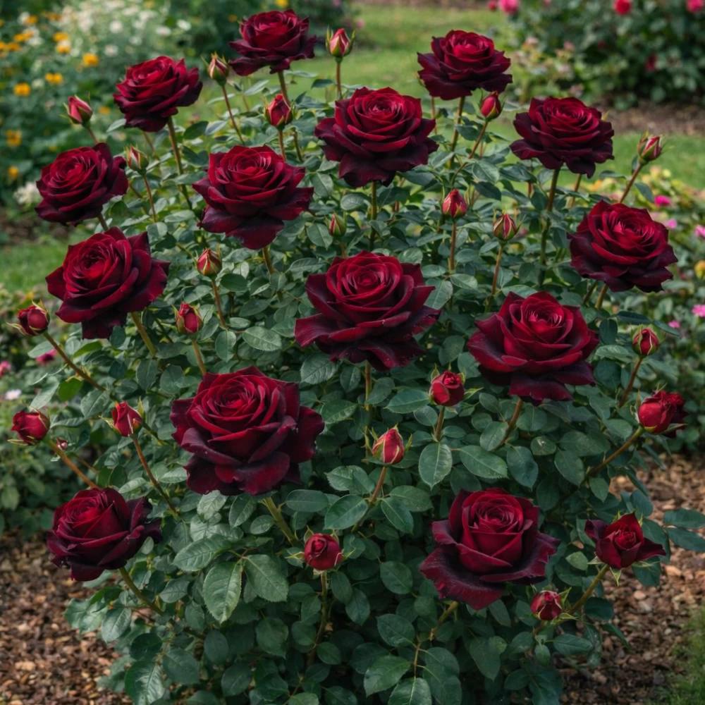 Rosa ‘Black Beauty’ (Hybrid Tea Rose)