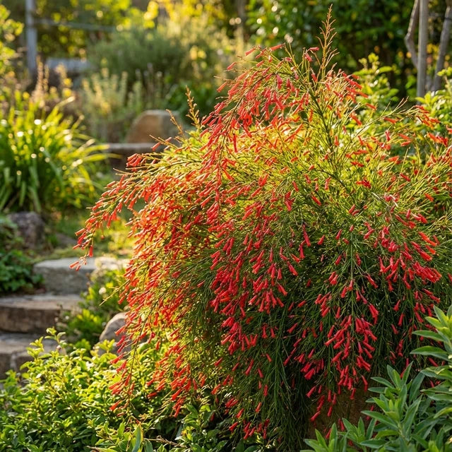 Russelia equisetiformis ‘Ruby Falls’ (Ruby Falls Firecracker Plant)