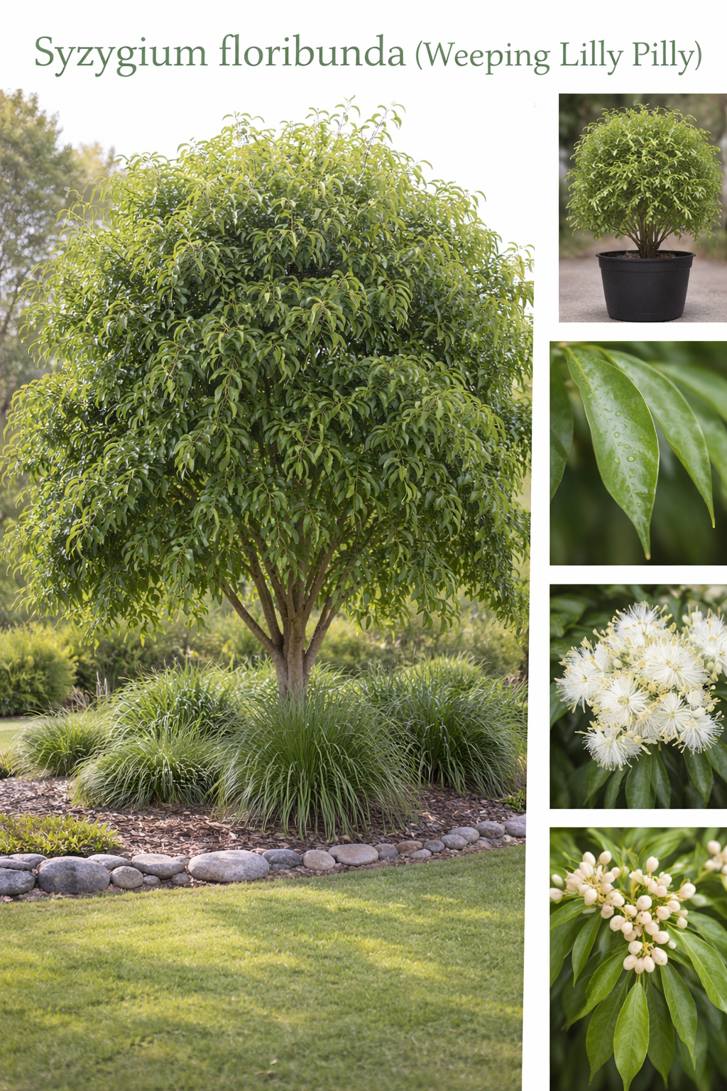 Syzygium Floribunda (Syn. Waterhousea Floribunda) (Weeping Lilly Pilly)