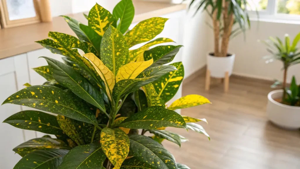 Codiaeum variegatum ‘Gold Dust’ (Croton)